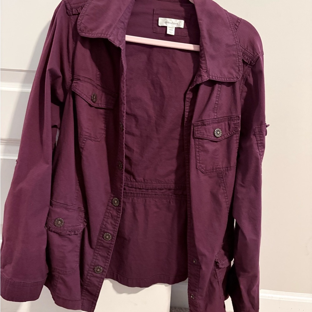 dressbarn Plum Utility Jacket